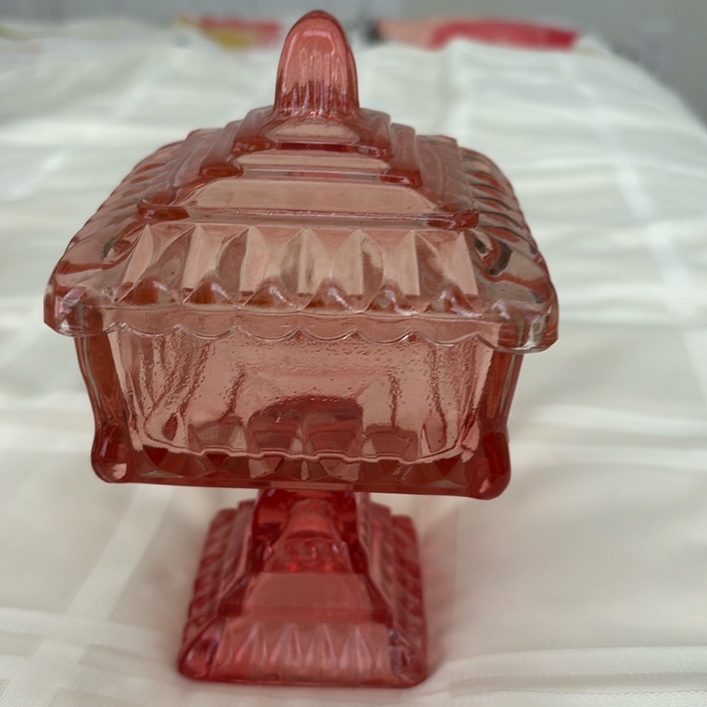 Vintage glass candy dish